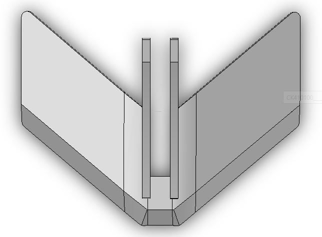 Winged share 340 60857  195mm breit / wide