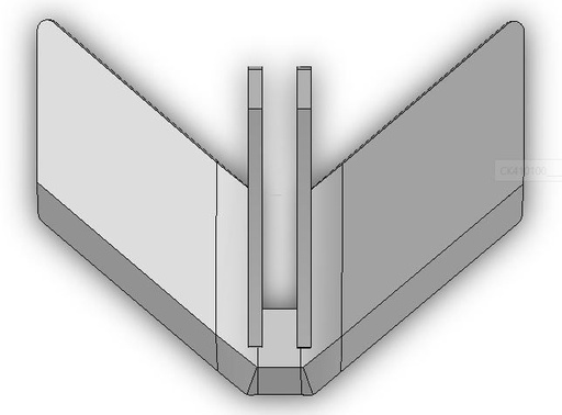 Winged share 340 60857  195mm breit / wide